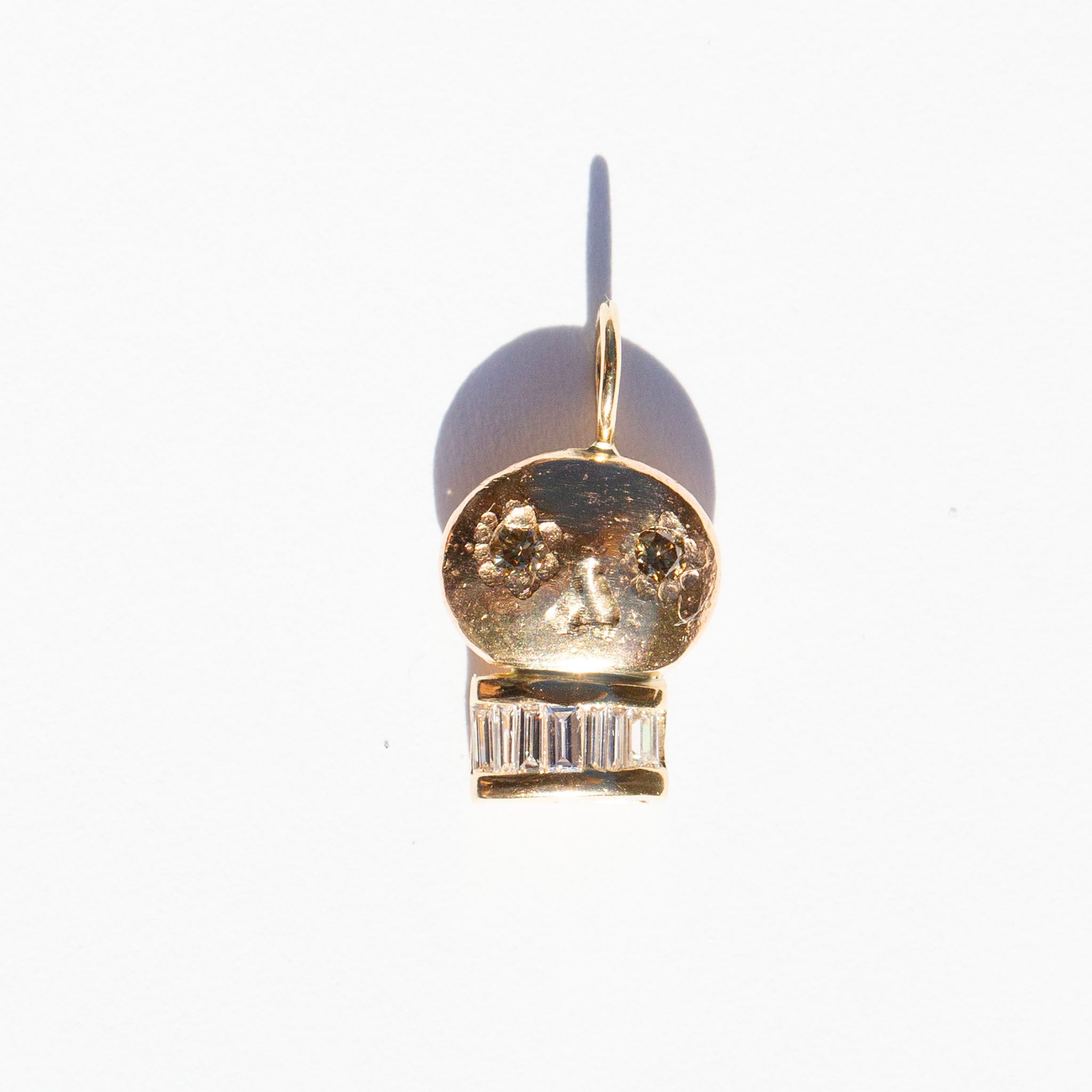 Skull Charm 15, Cognac Diamonds