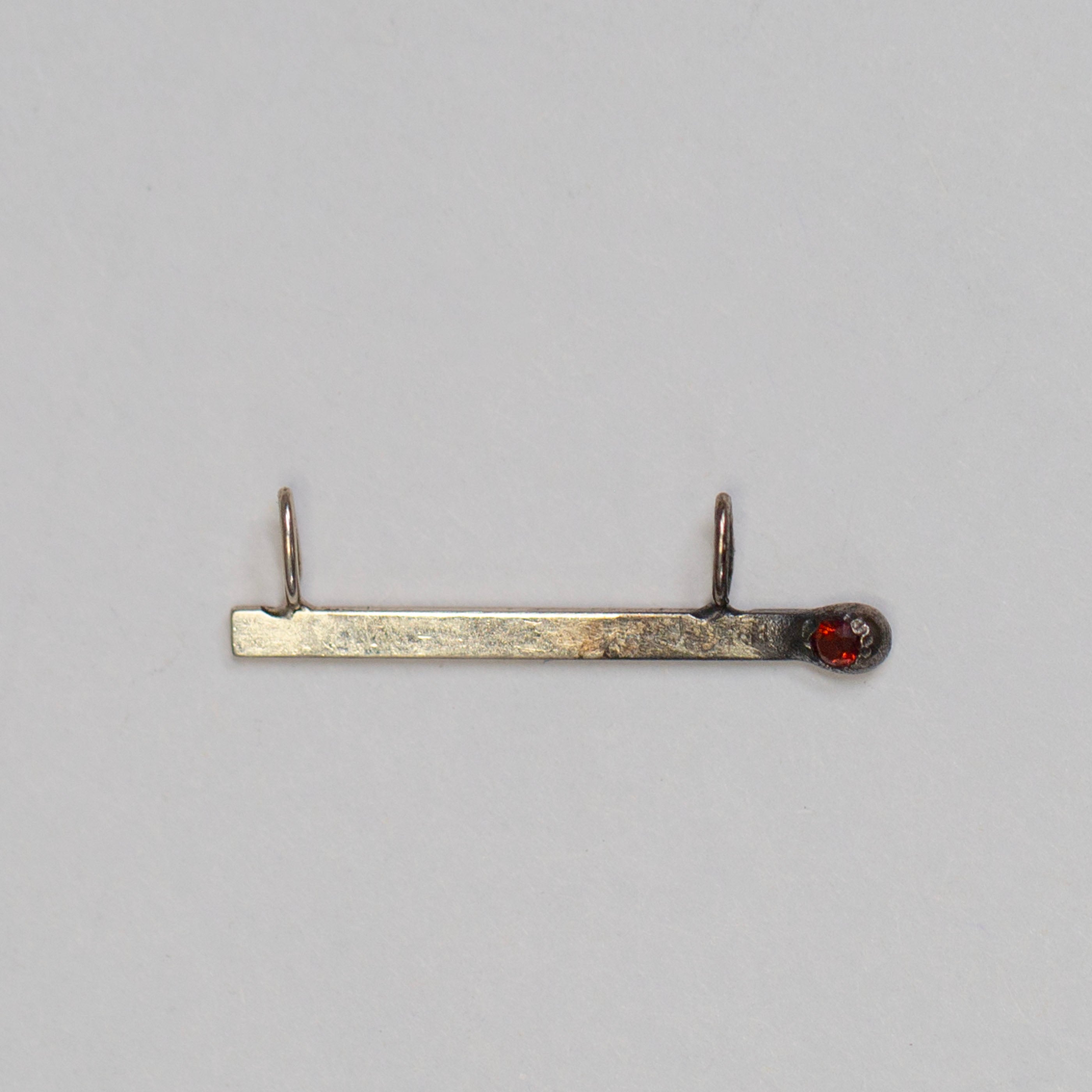 Horizontal Match 3, 14K White Gold Garnet